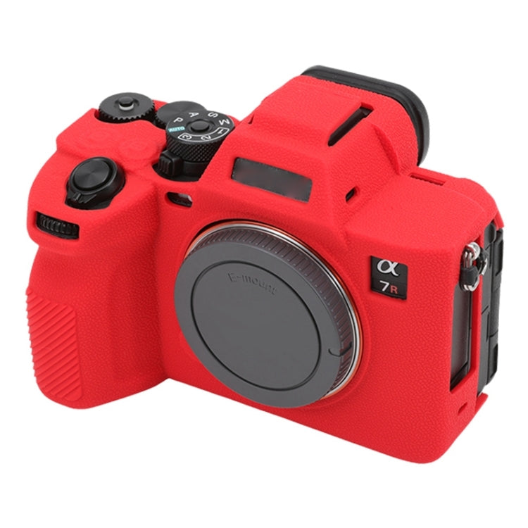 For Sony ILCE7RM5 / A7R5 Litchi Texture Soft Silicone Protective Case(Red) - Protective Case by PMC TechLife | Online Shopping South Africa | PMC TechLife