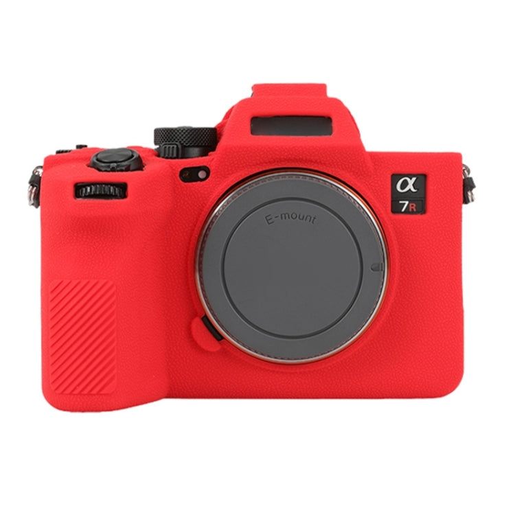 For Sony ILCE7RM5 / A7R5 Litchi Texture Soft Silicone Protective Case(Red) - Protective Case by PMC TechLife | Online Shopping South Africa | PMC TechLife