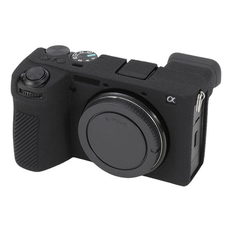 For Sony ILCE-6700 / A6700 Litchi Texture Soft Silicone Protective Case(Black) - Protective Case by PMC TechLife | Online Shopping South Africa | PMC TechLife | Buy Now Pay Later Mobicred
