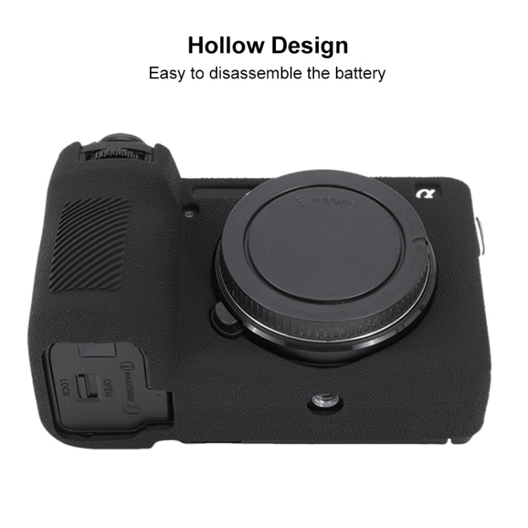 For Sony ILCE-6700 / A6700 Litchi Texture Soft Silicone Protective Case(Black) - Protective Case by PMC TechLife | Online Shopping South Africa | PMC TechLife | Buy Now Pay Later Mobicred
