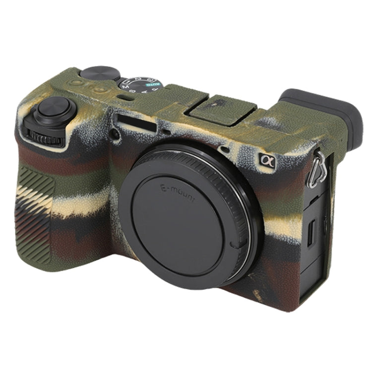 For Sony ILCE-6700 / A6700 Litchi Texture Soft Silicone Protective Case(Camouflage) - Protective Case by PMC TechLife | Online Shopping South Africa | PMC TechLife | Buy Now Pay Later Mobicred