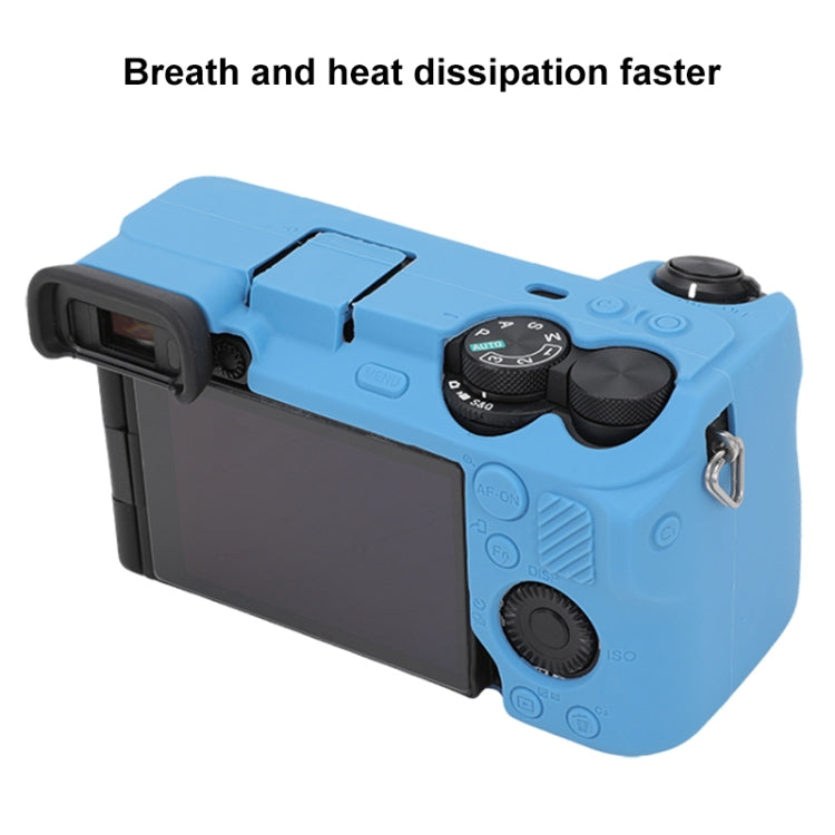 For Sony ILCE-6700 / A6700 Glossy Soft Silicone Protective Case(Blue) - Protective Case by PMC TechLife | Online Shopping South Africa | PMC TechLife | Buy Now Pay Later Mobicred