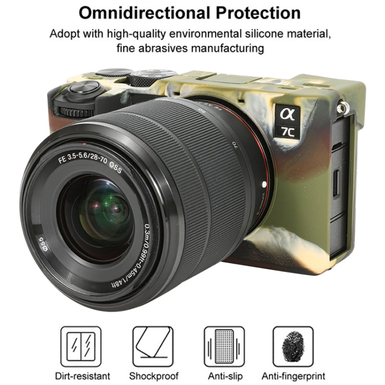 For Sony ILCE-7CM2 / A7C II / A7CR Glossy Soft Silicone Protective Case(Camouflage) - Protective Case by PMC TechLife | Online Shopping South Africa | PMC TechLife | Buy Now Pay Later Mobicred