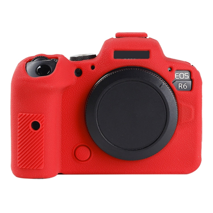 For Canon EOS R6 Mark II Litchi Texture Soft Silicone Protective Case(Red) - free shipping - PMC TechLife - Order now!
