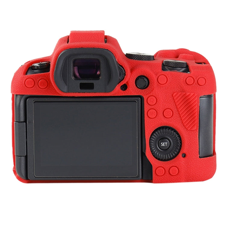 For Canon EOS R6 Mark II Litchi Texture Soft Silicone Protective Case(Red) - free shipping - PMC TechLife - Order now!