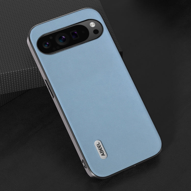 For Google Pixel 9 Pro ABEEL Arashi Texture PU Phone Case(Curtain Blue) - Google Cases by PMC TechLife | Online Shopping South Africa | PMC TechLife | Buy Now Pay Later Mobicred