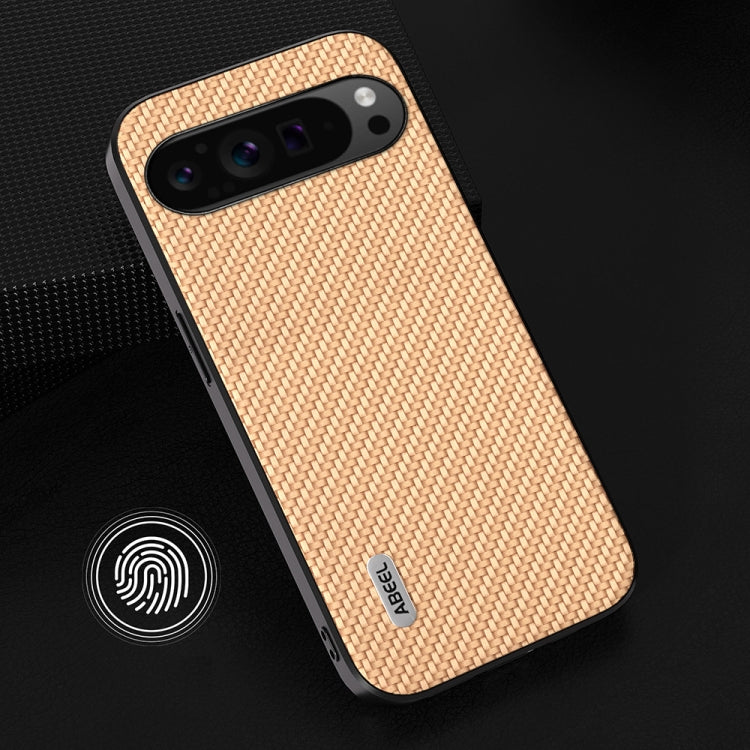 For Google Pixel 9 Pro ABEEL Carbon Fiber Texture Protective Phone Case(Gold) - Google Cases by PMC TechLife | Online Shopping South Africa | PMC TechLife | Buy Now Pay Later Mobicred