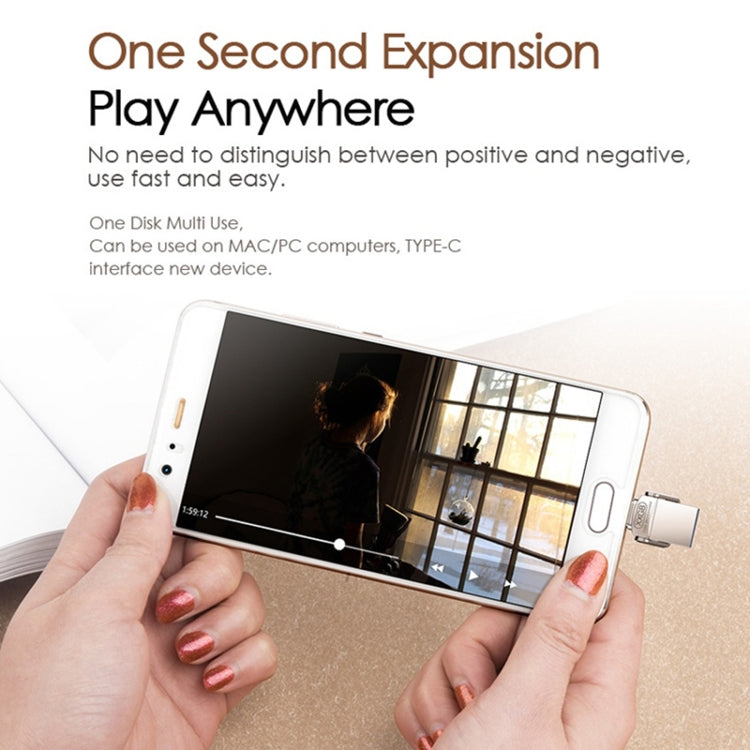 EAGET 128G USB 3.1 + USB-C Interface Metal Twister Flash U Disk, with Micro USB Adapter & Lanyard - free shipping - PMC Jewellery - Order now!