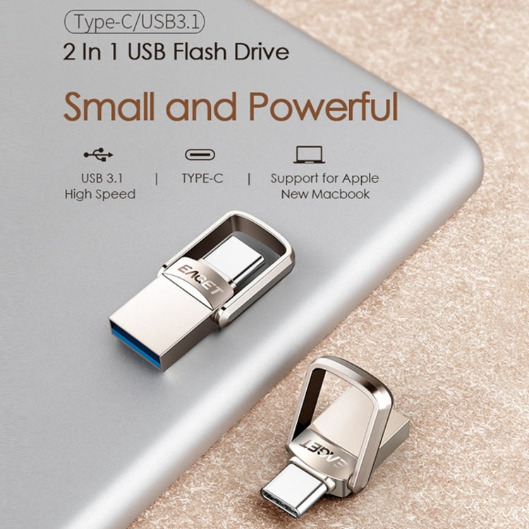 EAGET 64G USB 3.1 + USB-C Interface Metal Twister Flash U Disk, with Micro USB Adapter & Lanyard - free shipping - PMC Jewellery - Order now!