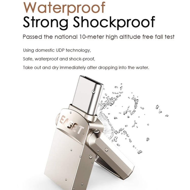 EAGET 64G USB 3.1 + USB-C Interface Metal Twister Flash U Disk, with Micro USB Adapter & Lanyard - free shipping - PMC Jewellery - Order now!