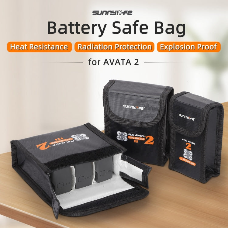 For DJI Avata 2 Sunnylife Battery Explosion-proof Safe Bag Protective Li-Po Safe Bag(For 3pcs Batteries) - Cases & Bags by Sunnylife | Online Shopping South Africa | PMC TechLife | Buy Now Pay Later Mobicred