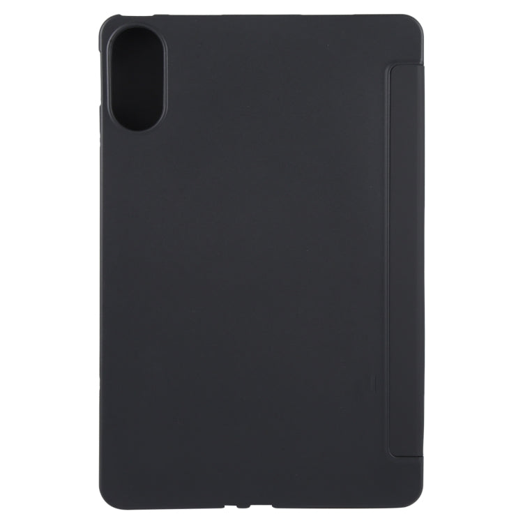 For Huawei MatePad SE 11 2024 Tri-fold Silicone Leather Tablet Case(Black) - free shipping - PMC Jewellery - Order now!