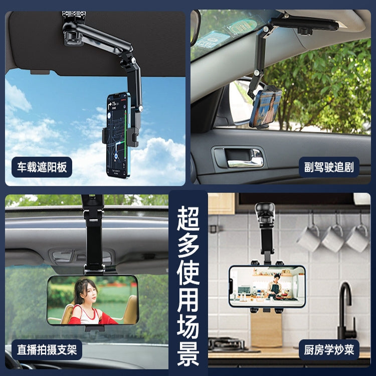 Multi functional Car Sun Visor Using Phone Holder(Black Grey) - Universal Car Holders by PMC Jewellery | Online Shopping South Africa | PMC Jewellery | Buy Now Pay Later Mobicred