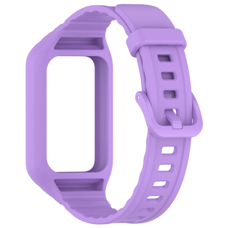 For Honor Band 9 Armor Integrated Silicone Watch Band(Purple) - Watch Bands by PMC Jewellery | Online Shopping South Africa | PMC Jewellery