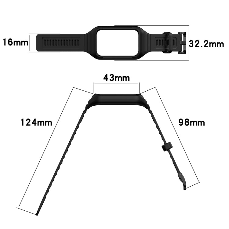 For Honor Band 9 Armor Integrated Silicone Watch Band(White) - Watch Bands by PMC TechLife | Online Shopping South Africa | PMC TechLife