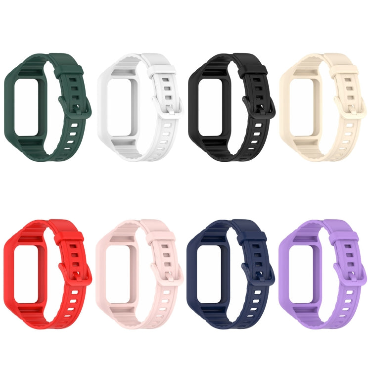 For Honor Band 10 / 9 Armor Integrated Silicone Watch Band(Creamy White) - free shipping - PMC TechLife - Order now!