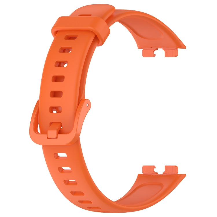 For Huawei Band 10 / 9 / 8 Solid Color Colorful Buckle Silicone Watch Band(Orange) - Watch Bands by PMC TechLife | Online Shopping South Africa | PMC TechLife | Buy Now Pay Later Mobicred