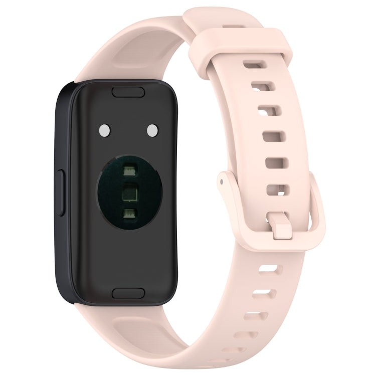 For Huawei Band 10 / 9 / 8 Solid Color Colorful Buckle Silicone Watch Band(Light Pink) - Watch Bands by PMC TechLife | Online Shopping South Africa | PMC TechLife | Buy Now Pay Later Mobicred