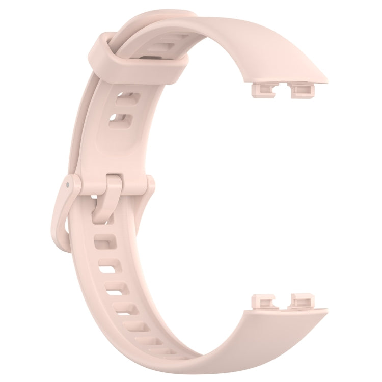 For Huawei Band 9 / 9 NFC Solid Color Colorful Buckle Silicone Watch Band(Light Pink) - Watch Bands by PMC Jewellery | Online Shopping South Africa | PMC Jewellery