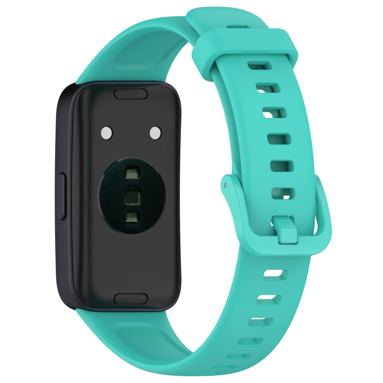 For Huawei Band 10 / 9 / 8 Solid Color Colorful Buckle Silicone Watch Band(Teal) - Watch Bands by PMC TechLife | Online Shopping South Africa | PMC TechLife | Buy Now Pay Later Mobicred