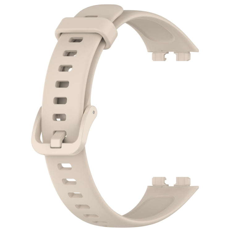 For Huawei Band 10 / 9 / 8 Solid Color Colorful Buckle Silicone Watch Band(Ivory White) - Watch Bands by PMC TechLife | Online Shopping South Africa | PMC TechLife | Buy Now Pay Later Mobicred