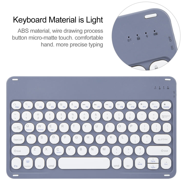 For Huawei MatePad Air 11.5 Round Button Bluetooth Keyboard Rotatable Holder Leather Case(Lavender Purple) - Huawei Keyboard by PMC TechLife | Online Shopping South Africa | PMC TechLife