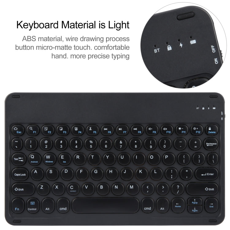 For Huawei MatePad Pro 11 2024 / 2022 Round Button Bluetooth Keyboard Rotatable Holder Leather Case(Black) - Huawei Keyboard by PMC TechLife | Online Shopping South Africa | PMC TechLife