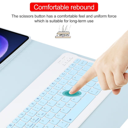 For Xiaomi Pad 6 Square Button Bluetooth Keyboard Rotatable Holder Leather Case(Sky Blue) - Others Keyboard by PMC Jewellery | Online Shopping South Africa | PMC Jewellery