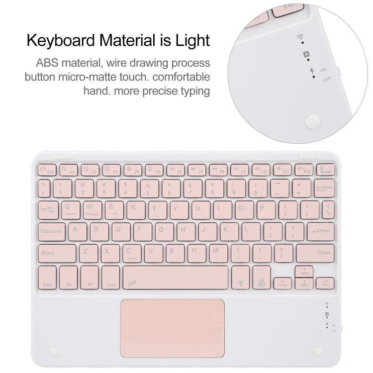 For Xiaomi Pad 6 Square Button Bluetooth Keyboard Rotatable Holder Leather Case with Touchpad(Rose Gold) - free shipping - PMC TechLife - Order now!