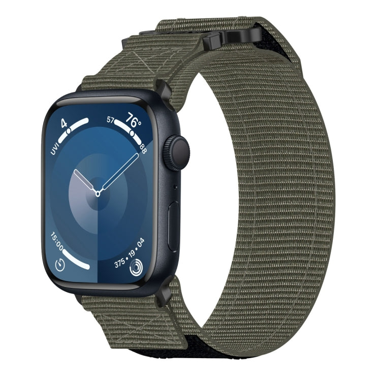 For Apple Watch Series 9 45mm Nylon Hook And Loop Fastener Watch Band(Grey) - free shipping - PMC TechLife - Order now!