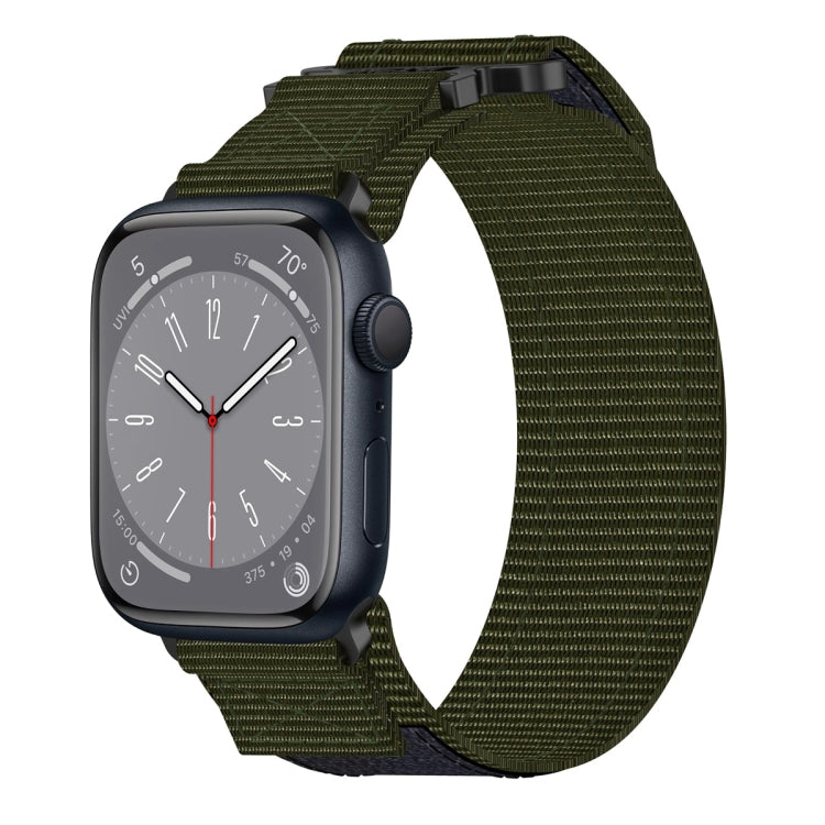 For Apple Watch Series 8 45mm Nylon Hook And Loop Fastener Watch Band(Army Green) - free shipping - PMC TechLife - Order now!