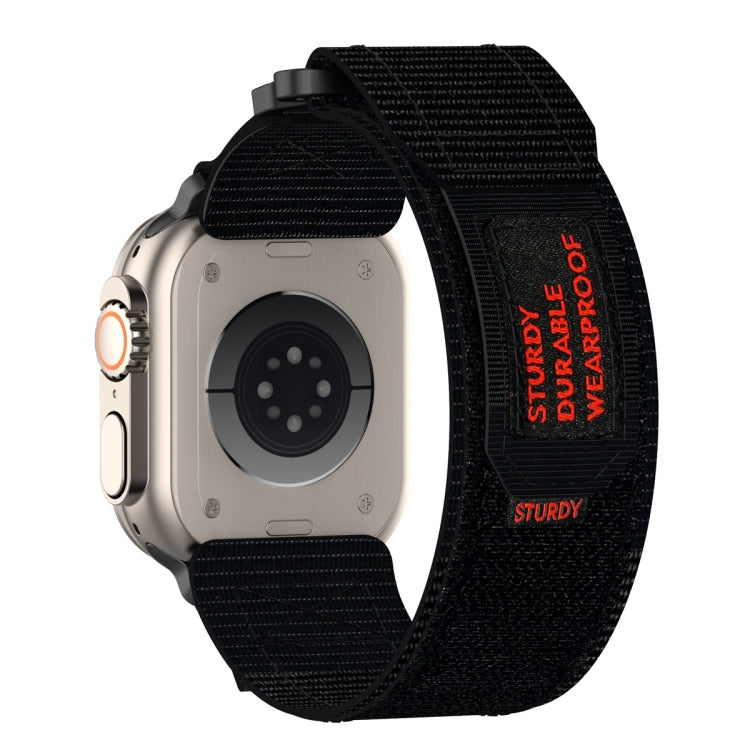 For Apple Watch Series 3 38mm Nylon Hook And Loop Fastener Watch Band(Black) - Watch Bands by PMC TechLife | Online Shopping South Africa | PMC TechLife | Buy Now Pay Later Mobicred