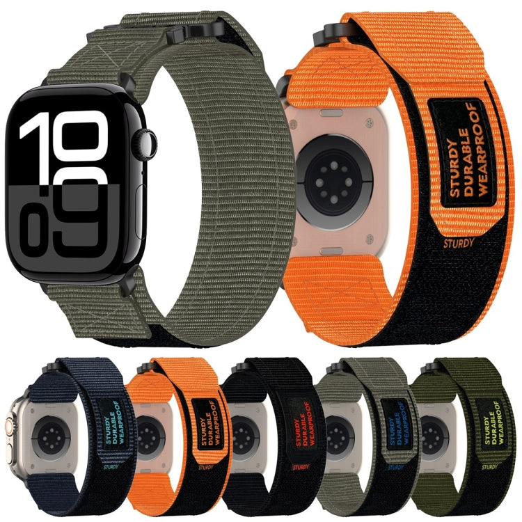 For Apple Watch SE 2022 40mm Nylon Hook And Loop Fastener Watch Band(Orange) - free shipping - PMC TechLife - Order now!