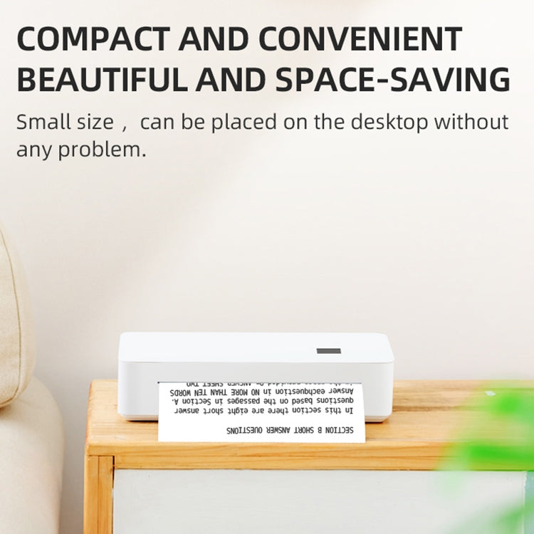 A4 mini Portable Bluetooth HD Thermal Printer for Home Office Study(EU Plug) - Printer by PMC TechLife | Online Shopping South Africa | PMC TechLife | Buy Now Pay Later Mobicred