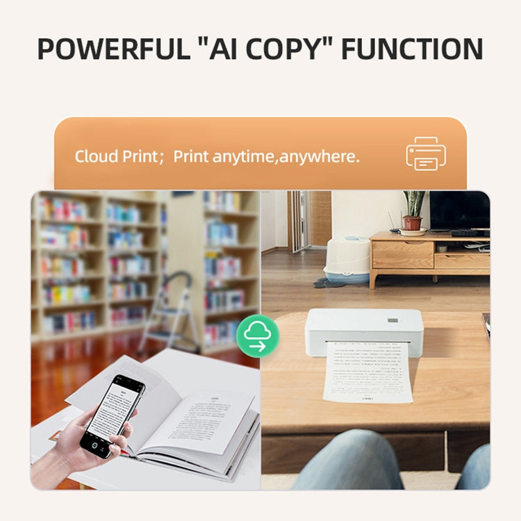 A4 mini Portable Bluetooth HD Thermal Printer for Home Office Study(US Plug) - Printer by PMC TechLife | Online Shopping South Africa | PMC TechLife | Buy Now Pay Later Mobicred