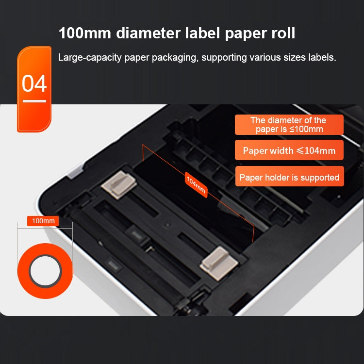 ZJ-9250 100x150mm USB Bluetooth Thermal Label Printer, Plug:EU Plug(Black) - Printer by PMC TechLife | Online Shopping South Africa | PMC TechLife | Buy Now Pay Later Mobicred