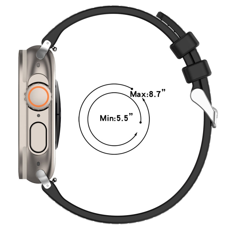 For Apple Watch 38mm Ordinary Buckle Hybrid Nylon Braid Silicone Watch Band(Grey) - Watch Bands by PMC TechLife | Online Shopping South Africa | PMC TechLife