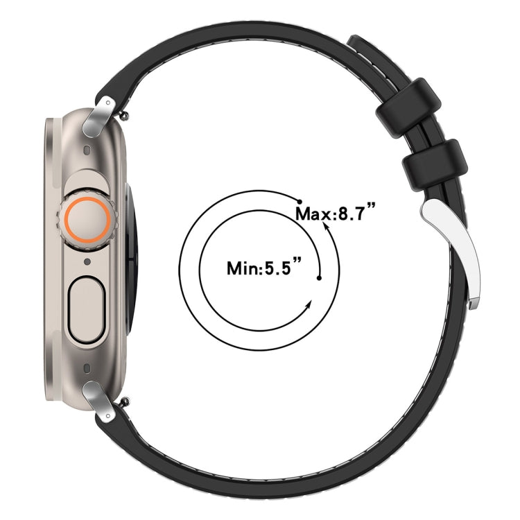 For Apple Watch 38mm Official Buckle Hybrid Nylon Braid Silicone Watch Band(Grey) - Watch Bands by PMC TechLife | Online Shopping South Africa | PMC TechLife
