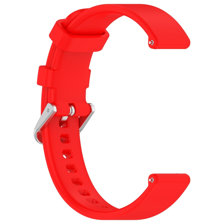 For Garmin Lily 2 14mm Silver Buckle Silicone Watch Band Wristband(Red) - Watch Bands by PMC Jewellery | Online Shopping South Africa | PMC Jewellery