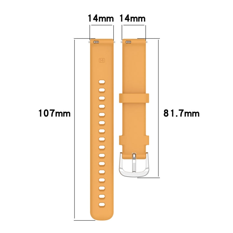 For Garmin Lily 2 14mm Silver Buckle Silicone Watch Band Wristband(Starlight) - Watch Bands by PMC TechLife | Online Shopping South Africa | PMC TechLife