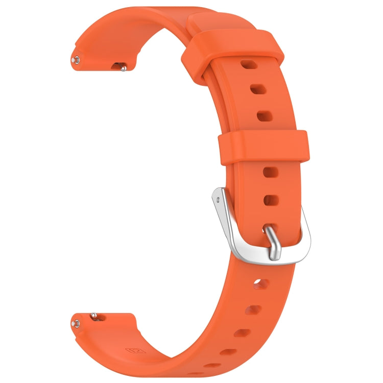 12mm Universal Solid Color Silver Buckle Silicone Watch Band(Orange) - 20mm Bands by PMC TechLife | Online Shopping South Africa | PMC TechLife