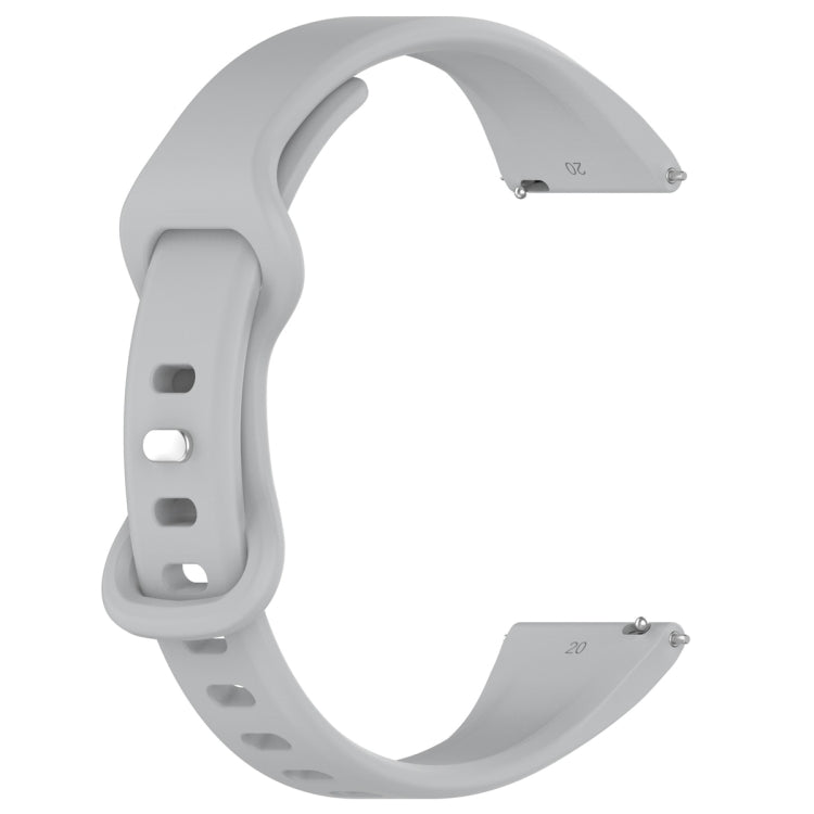 20mm Slim Reverse Buckle Silicone Watch Band(Grey) - 20mm Bands by PMC TechLife | Online Shopping South Africa | PMC TechLife