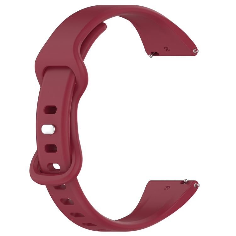 20mm Slim Reverse Buckle Silicone Watch Band(Wine Red) - 20mm Bands by PMC Jewellery | Online Shopping South Africa | PMC Jewellery