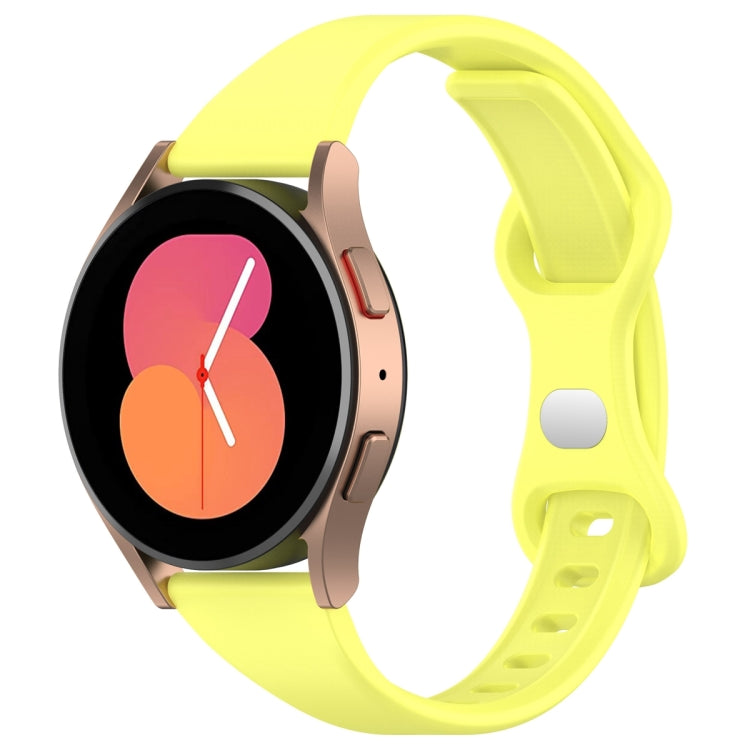 20mm Slim Reverse Buckle Silicone Watch Band(Bright Yellow) - 20mm Bands by PMC TechLife | Online Shopping South Africa | PMC TechLife