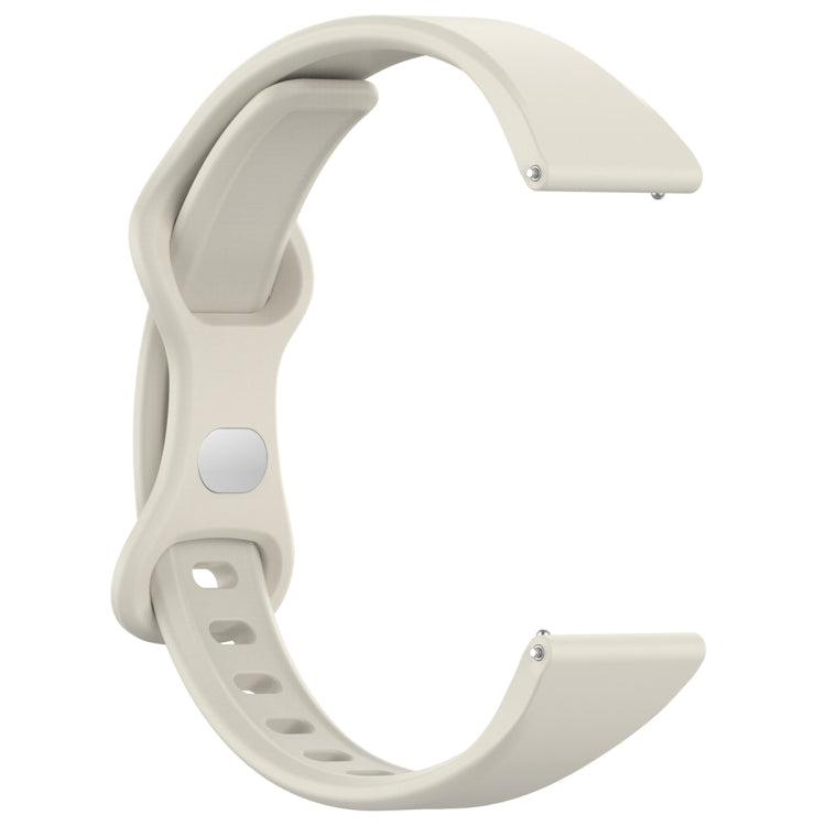 20mm Slim Reverse Buckle Silicone Watch Band(Apricot) - 20mm Bands by PMC TechLife | Online Shopping South Africa | PMC TechLife