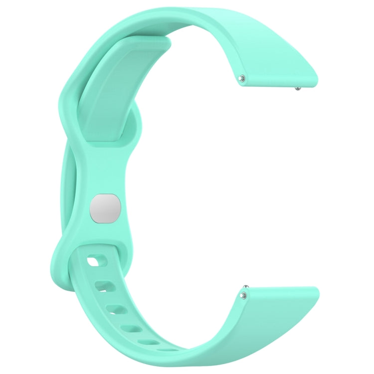 22mm Slim Reverse Buckle Silicone Watch Band(Teal) - 22mm Bands by PMC Jewellery | Online Shopping South Africa | PMC Jewellery