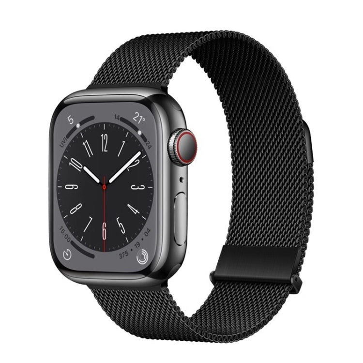 For Apple Watch Series 5 44mm ZGA Milanese Magnetic Metal Watch Band(Black) - Watch Bands by ZGA | Online Shopping South Africa | PMC Jewellery | Buy Now Pay Later Mobicred