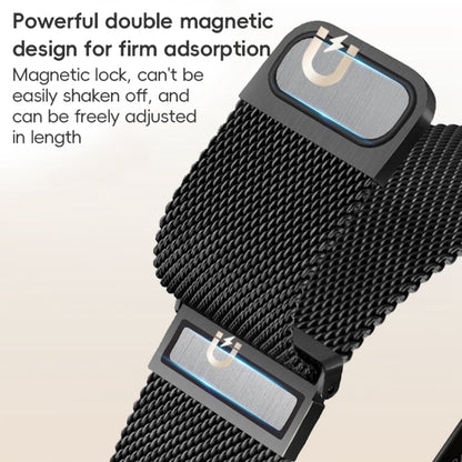 For Apple Watch Series 5 44mm ZGA Milanese Magnetic Metal Watch Band(Black) - Watch Bands by ZGA | Online Shopping South Africa | PMC Jewellery | Buy Now Pay Later Mobicred