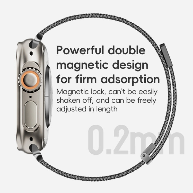 For Apple Watch Series 4 44mm ZGA Milanese Magnetic Metal Watch Band(Silver) - Watch Bands by ZGA | Online Shopping South Africa | PMC Jewellery
