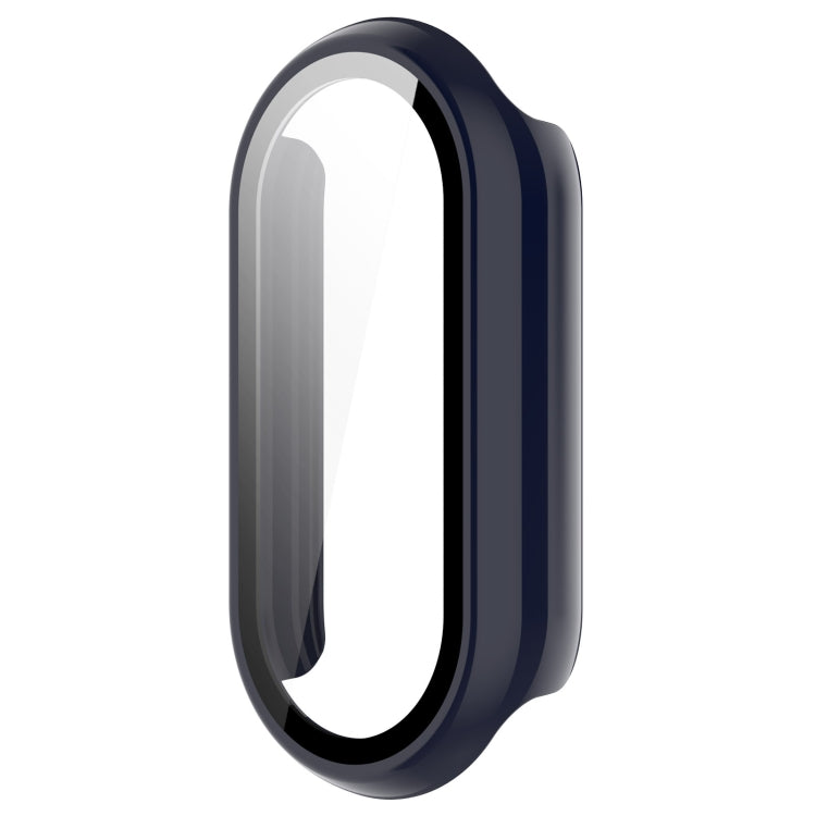 For Xiaomi Mi Band 8 PC + Tempered Film Integrated Protective Watch Case(Ink Blue) - Watch Cases by PMC TechLife | Online Shopping South Africa | PMC TechLife